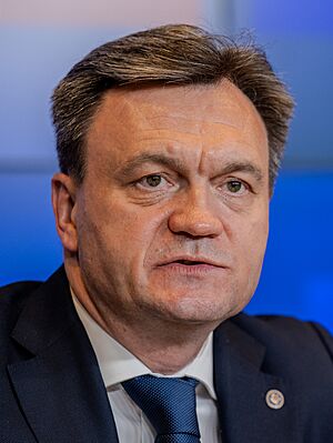Dorin Recean at (EU2024BE) EU-Moldova Intergovernmental Conference on 25 June 2024 (cropped).jpg