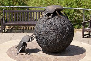 Dung Beetles Sculpture by Wendy Taylor at the London Zoo