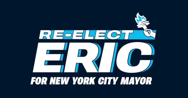Eric Adams 2025 re-election logo