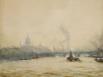 Ernest Dade - St Paul's from the River