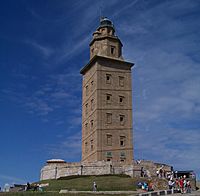 Faro Torre Hércules La Coruña Galicia España