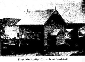 First Methodist Church at Innisfail, 1913