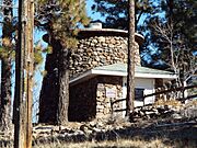Flagstaff-Lowell Observatory-1894-Stone Water Tank built in 1901