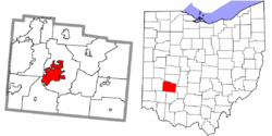 Location of Xenia, Ohio