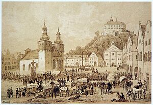 History of Náchod 13 - Náchod marketplace on 28th June 1866