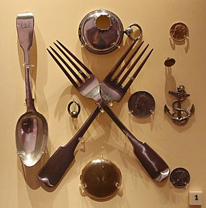 Items from the Franklin expedition purchased from local Inuit by John Rae