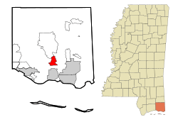 Location of Hickory Hills, Mississippi