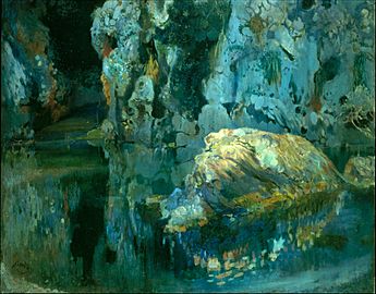 Joaquim Mir - The Rock in the Pond - Google Art Project
