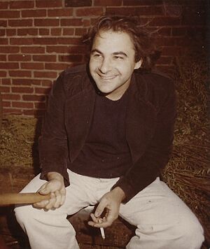 Joel Shapiro with bat (cropped)
