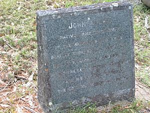 John Allen (Bullum) headstone, Mundoolun cemetery, 2006