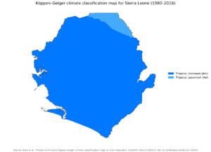 Koppen-Geiger Map SLE present