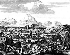 La Ville de Schamachie en Perse, Pieter van der Aa