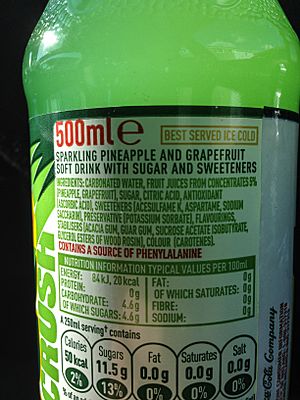 Lilt Crush Nutritional Information, Ireland, EU Soda Bottle (17218135680).jpg