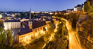Luxembourg City Night Wikimedia Commons