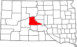 State map highlighting Stanley County