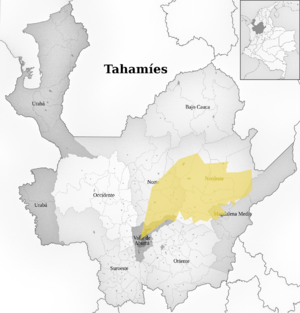 Mapa antioquia indigenas tahamíes