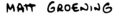 Matt Groening Signature