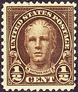 Nathan Hale 1925 Issue-half-cent