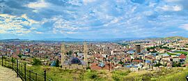 Panoramic view from Nevşehir Castle