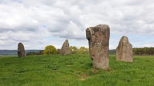 Nine Stones Close stone circle on Harthill Moor