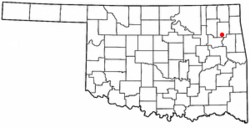 Location of Pin Oak Acres, Oklahoma