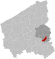 Oostrozebeke West-Flanders Belgium Map