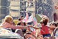 Pat Nixon reaches out to young girl