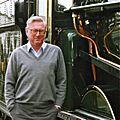 Paul Wild by GWR King Edward I locomotive in 1985