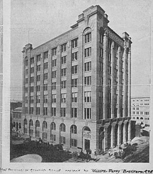 Perry Brothers premises in Elizabeth Street Brisbane Queensland, 1913