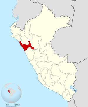 Location of the La Libertad Region in Peru