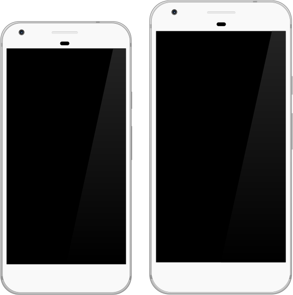 Pixel 1 and 1 XL front