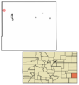 Prowers County Colorado Incorporated and Unincorporated areas Wiley Highlighted 0885045