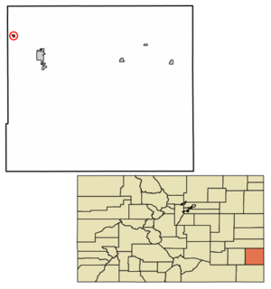 Location with Prowers County and Colorado