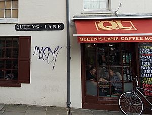 Queens Lane side of Queens Lane Coffee House, Oxford (geograph 4634244) (cropped)