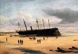 SS Great Britain stranded in Dundrum Bay