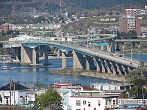 Saint John Harbour Bridge viewed from Martello Tower