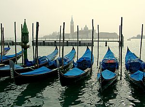 San Giorgio Maggiore with gondolas