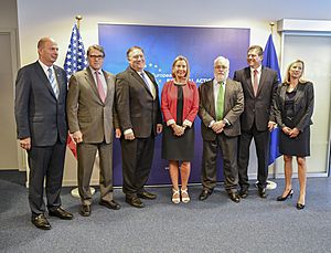 Secretary Pompeo Poses for a Photo With his Counterparts at the U.S. E.U. Energy Council Meeting (42650429564)