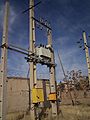 Several power pole made of concrete, in Iran 2017 -- چند تیر برق بتنی در ایران