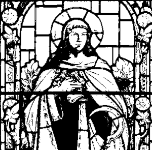 St Urith depicted in window