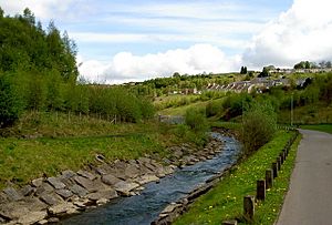 Taff Bargoed river Looking North - geograph.org.uk - 1296258