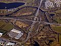The M74 Junction 6 (Hamilton) from the air (geograph 5719064)