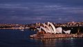 The Sydney Opera House at dusk