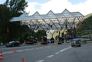 The border between España and Andorra