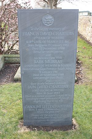 The grave of Francis David Charteris, Aberlady Churchyard