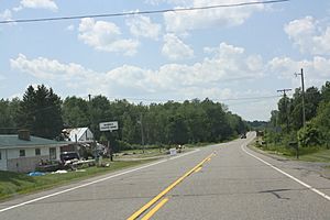 Looking west in downtown Tipler on Wisconsin Highway 70