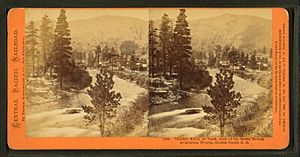 Truckee River at Verdi, east of the Sierra Nevada mountains, Nevada, Central Pacific R.R, by Thomas Houseworth & Co.