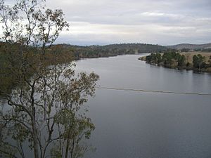 View of Brisbane River from the Caboonbah Homestead, looking south-east