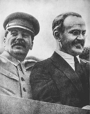 Vycheslav Molotov and Joseph Stalin May 1932