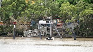 West End ferry wharf after 2011 flood
